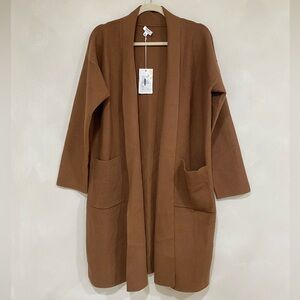Splendid x @Cellajaneblog Sleek Coatigan Caramel Small NWT